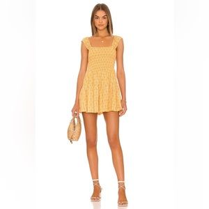 Free People Sweet Annie Mini Dress Sunshine combo Size M